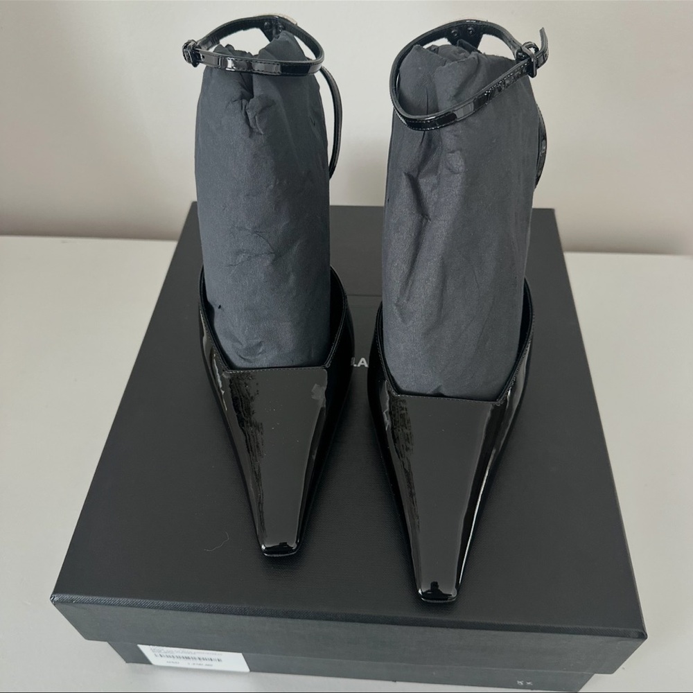 Saint Laurent Black Anouk Pumps In Patent Leather 38.5 - Picture 6 of 8